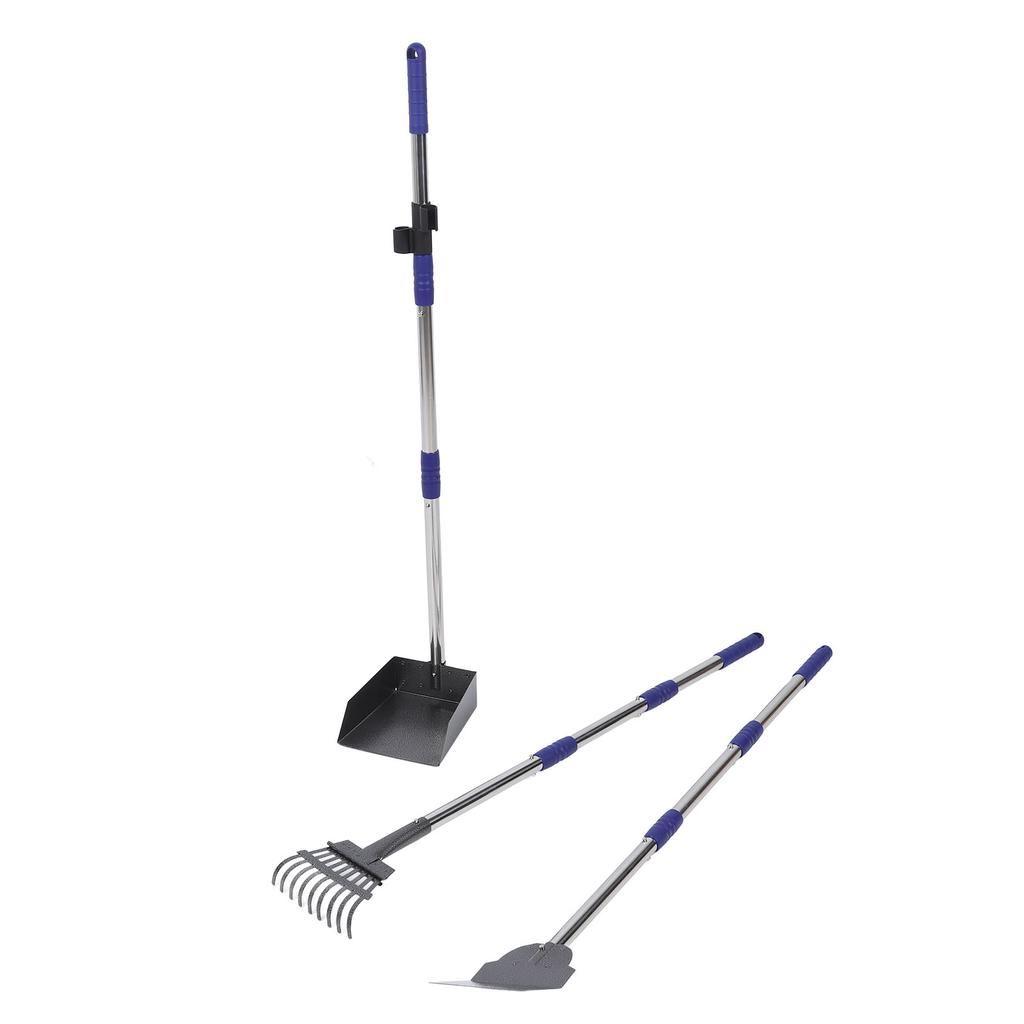 Совок для уборки собачьих экскрементов, регулируемый поднос с длинной ручкой, набор граблей, портативный совок для удаления отходов домашних животных