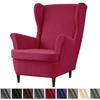 Wing Chair Cover Jacquard Stretch Wingback Sofa Covers Elastic Spandex Armchair Slipcover with Cushion Cover Furniture Protector
