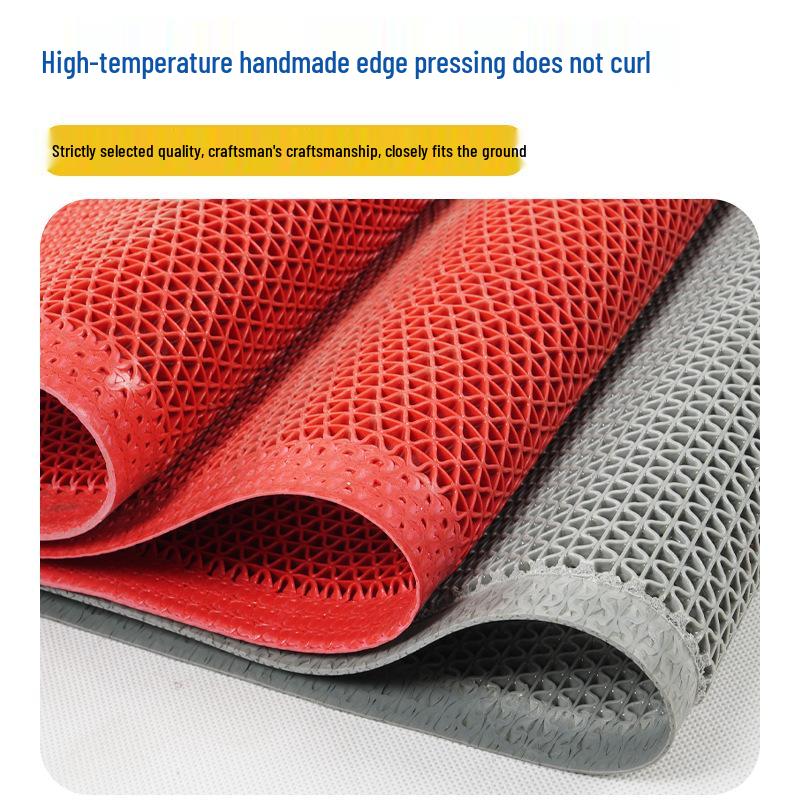 Нескользящий Водонепроницаемый Коврик для Входа в Ванную - Утолщенный ПВХ, Полая Конструкция