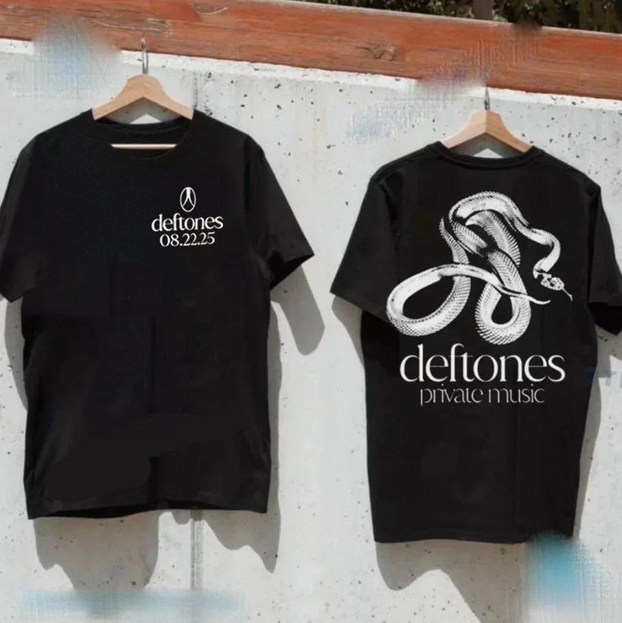Deftones Private Music 2025 Двусторонний Перепечатка S-4XL Унисекс Футболка