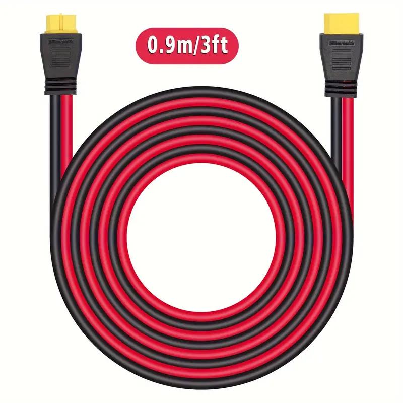 3 м/9,8 фута/118 дюймов XT60 Кабель-удлинитель для солнечной панели 12AWG Комплект кабелей-удлинителей для солнечных панелей с разъемами "мама" и "папа" для автодома, электростанции
