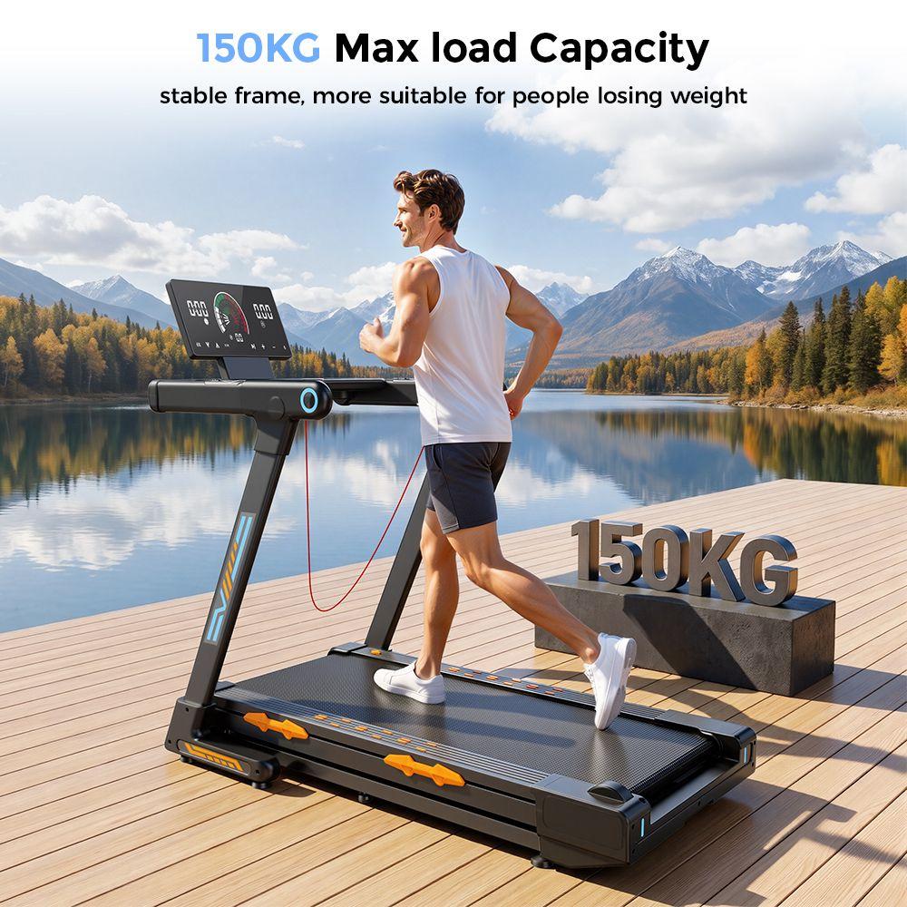 Formill FT71 Foldable Treadmill, 1–16 km/h, Bluetooth And App, LED Display, 24% automatic incline, Max Load 150Kg