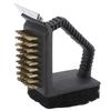 Plastic Copper Wire Scouring Pad BBQ Cleaner 3 in 1 Grill Brush  Outdoor Grill Camping Picnic