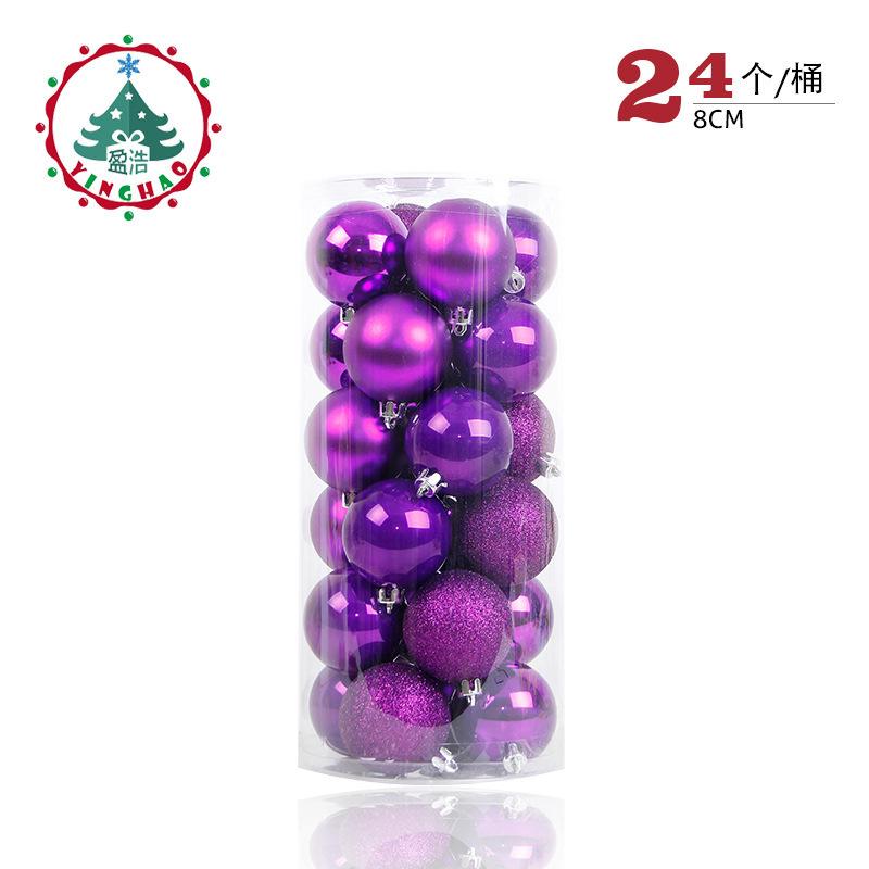 24 шт./бочка, Рождественский шар, рождественская елка, безделушка, висячие подвески, украшение для дома, вечеринки, свадьбы