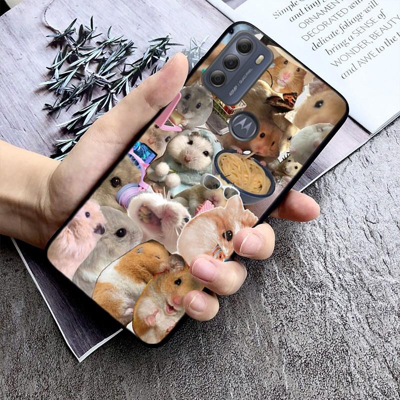 Cute Hamster Phone Case For Moto G84 G04 G22 G31 G32 G42 G52 G10 G20 G30 G60 G13 G14 G50 G100 G73 G23