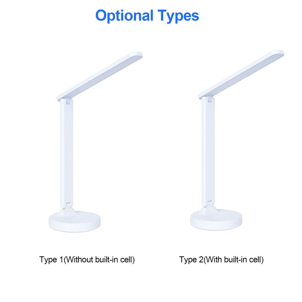 DC5V 4W LEDs Table Desk Reading Lamp 3 Colors Temperature Changing/ Brightness Adjustable Dimmable/ P-hone Holder/ Up&Down Bendable Design/ USB Power