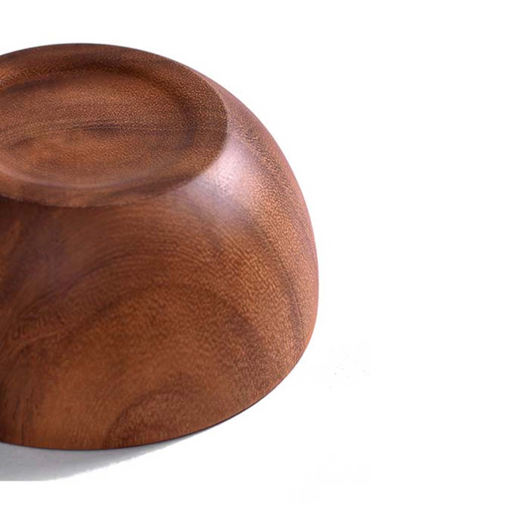 Round Large Wooden Natural Acacia Wood Household Container Tableware Ramen Bowls Bowl Wooden Bowl