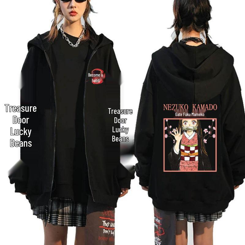 Demon Slayer Kimetsu no Yaiba Fleece-Lined Unisex Zipper Hoodie