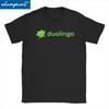 Футболка Duolingo Мужская Женская Мультяшный Юмор Хлопковые Футболки Круглый Воротник Короткий Рукав Футболка Идея для Подарка Топы