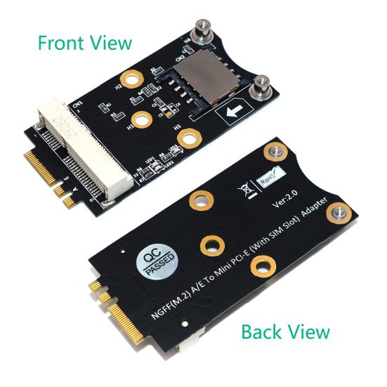Mini PCI-E to M.2 NGFF Key A/E Adapter Converter with SIM Card Slot