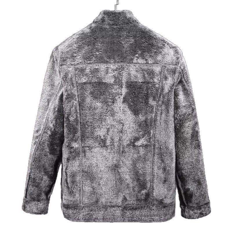 Мужская зимняя джинсовая куртка American Retro Plus Velvet — модное, большого размера, толстое и теплое хлопковое рабочее пальто.