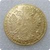 1PC Austrian Gold Coin 1877 Foreign Copy Gold-plated Commemorative Coin Antique Crafts