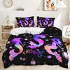 3D Printed Mermaid Princess Bedding Set for Girls and Women, Dreamy Quilt Cover Pillowcases 2/3pcs Gift