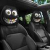 2Pcs Black Car Headrest Cover Scary Face Printing Car Headrest Protector Car Seat Cover  Halloween