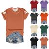 Женские футболки, Женские топы с коротким рукавом, Летняя мода, Повседневные стильные футболки с круглым вырезом, Туники
