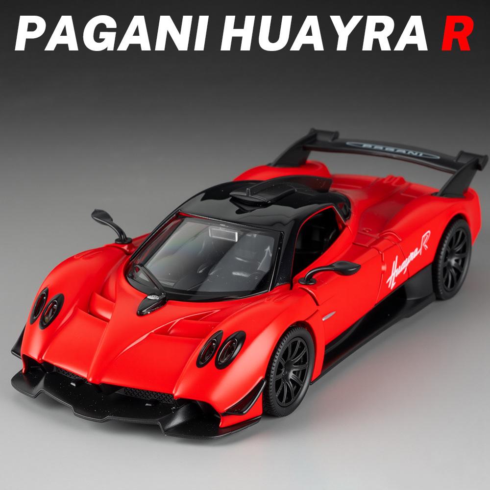 1/32 Pagani Huayra R Суперкар Металлическая модель автомобиля Звук и свет Оттянуть Назад Детская игрушка Коллекционные предметы Подарок на день рождения