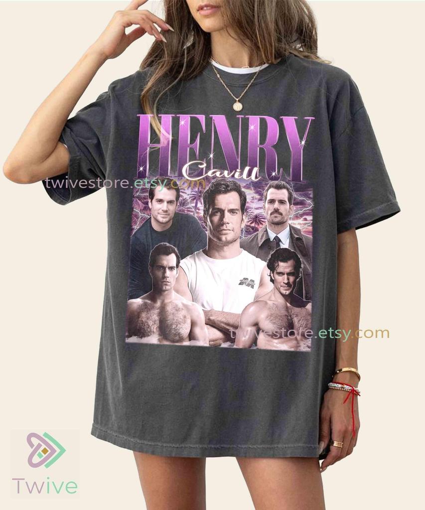 Unisex Henry Cavill Collage Shirt – Fan Apparel, Henry Cavill Comfort Colors Tee, Henry Cavill Sweatshirt, Henry Cavill Youth Cute T Shirt