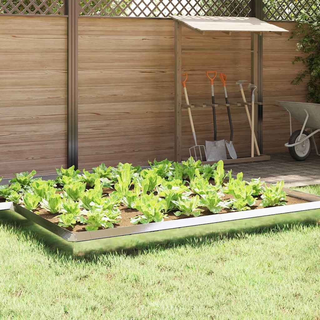 Snail Fence 4 pcs Silver 100 x 3.5 x 25 cm Stainless Steel