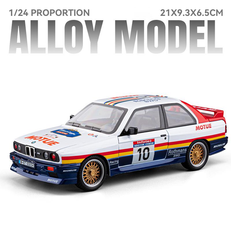 1:24 BMW M3 E30 1988 Supercar Alloy Model Car Toy Diecasts Metal Casting Sound and Light Car Toys For Children Vehicle