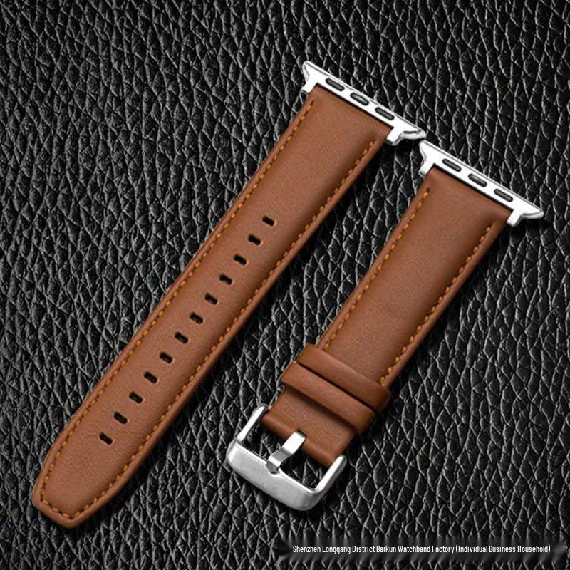 Genuine Leather Apple Watch Band for Series SE–8 (Men & Women)