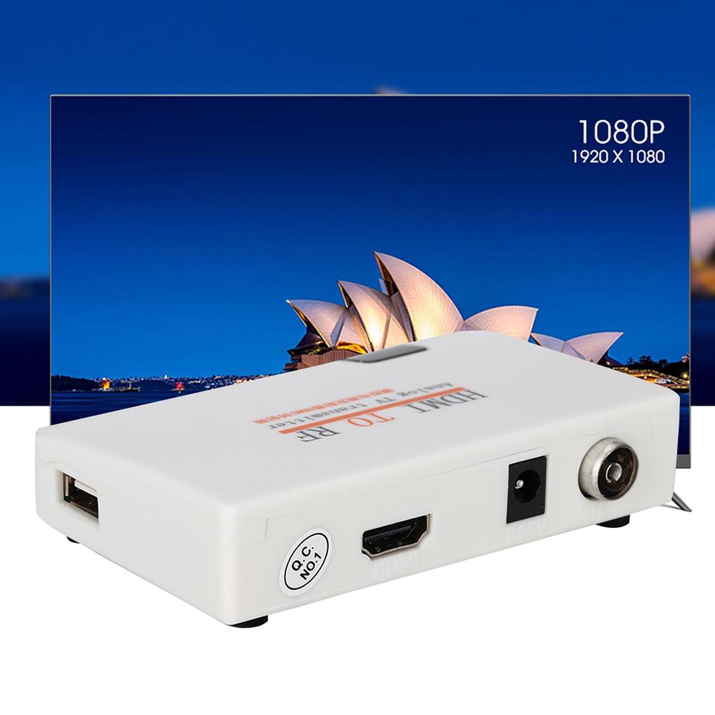 Коробка-адаптер Конвертер HDMI в RF HDMI в RF Коаксиальный Конвертер Коробка-адаптер Поддержка 480I/480P/576I/576P/720P/720I/1080I/1080P