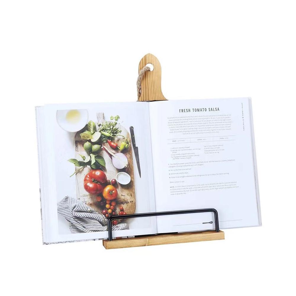 Новый регулируемый деревянный держатель для книги рецептов с противоскользящей подставкой