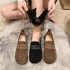 Широкие полные ноги беременные женщины нескользящие туфли Дуду женские весенне-осенние летние 2025 новые для улицы кожаные ленивые одинарные туфли на одном педале