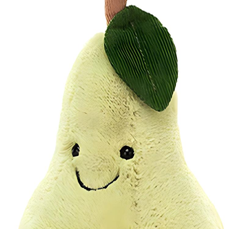 Jellycat Серия "Веселая еда" Фрукт Смешная груша Успокаивающая кукла Плюшевая кукла Сидящая 20 см высотой