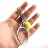Cute Sport Mini Tennis Racket Pendant Keychain Finder Holer Accessories Gifts