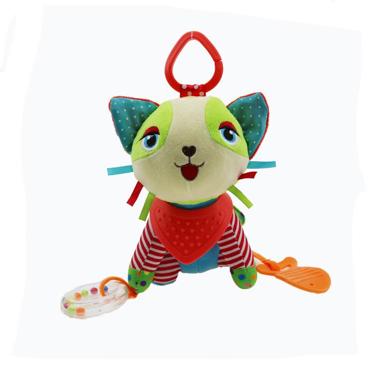 Успокаивающая плюшевая кукла-подвеска для детских автокресел и колясок