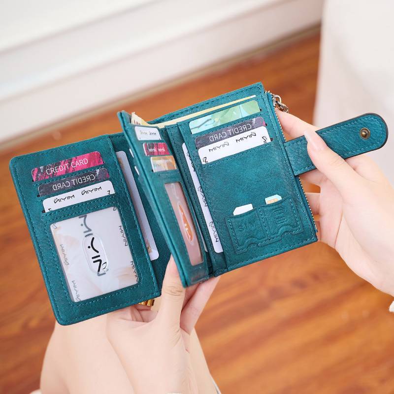 Женский короткий кошелек RFID с держателем для карт от кражи для повседневного использования