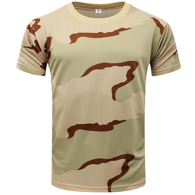 Leaf Forest Camouflage T Shirt Men Jungle Desert Camo T-shirt Quick Dry 3D Print Tops Short Sleeve Mens Gym Fitness Tee Shirts