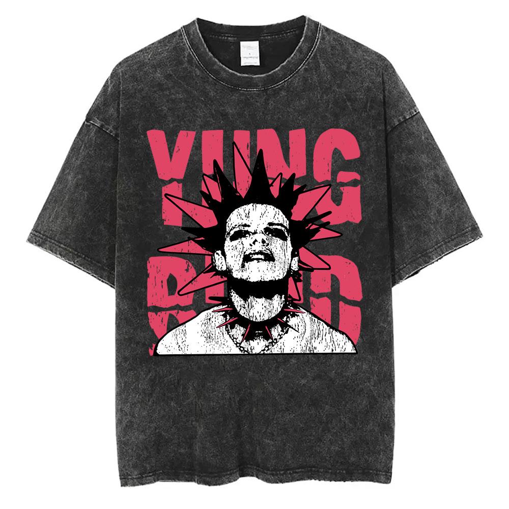 Rocker Yungblud IDOLS Wings World Tour Tshirt Men Women Rock Harajuku Vintage Washed T Shirts Casual Oversized Tshirts