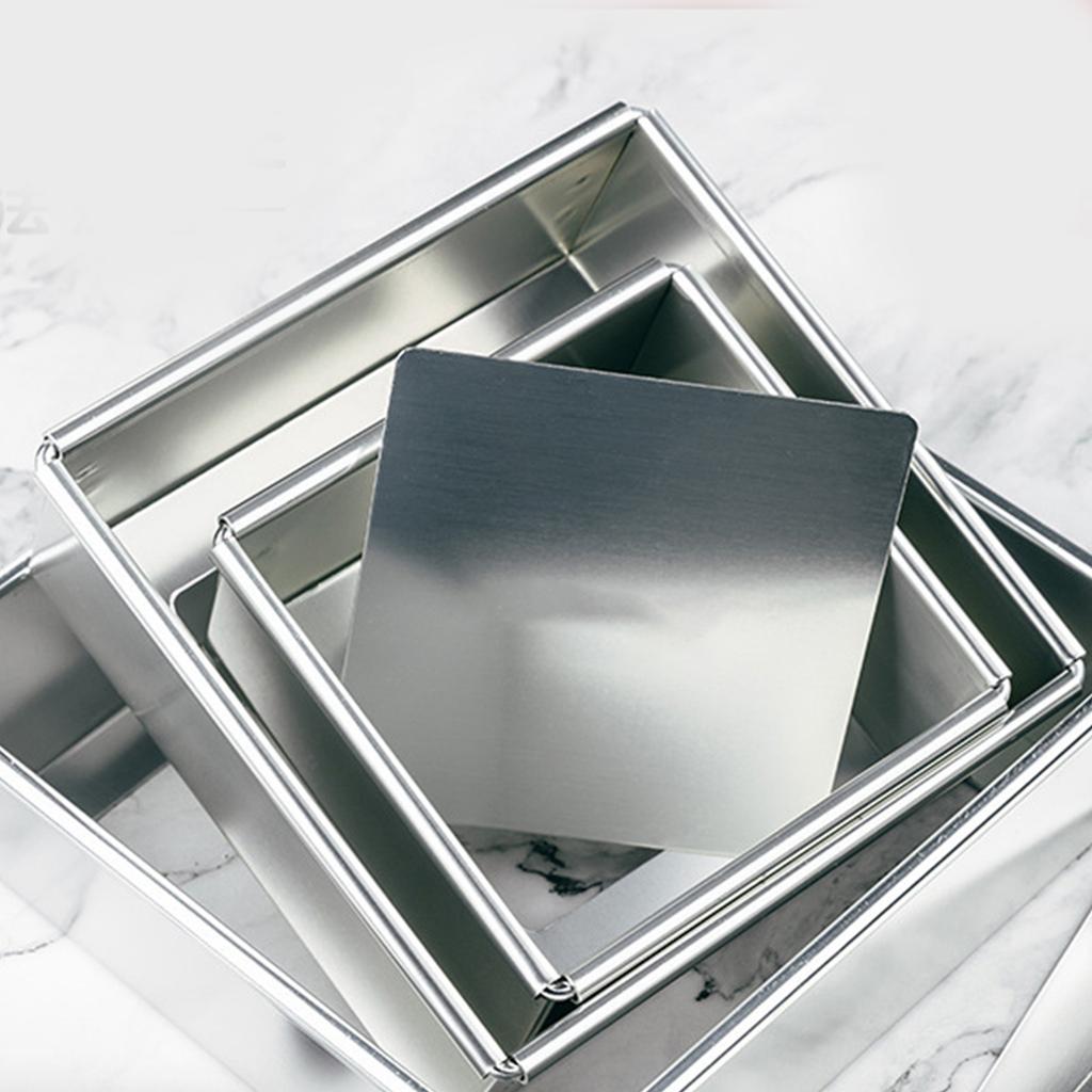 Высококачественное квадратное кольцо для торта из алюминиевого сплава со съемным дном. Прочное кольцо для выпечки мусса и пирожных.