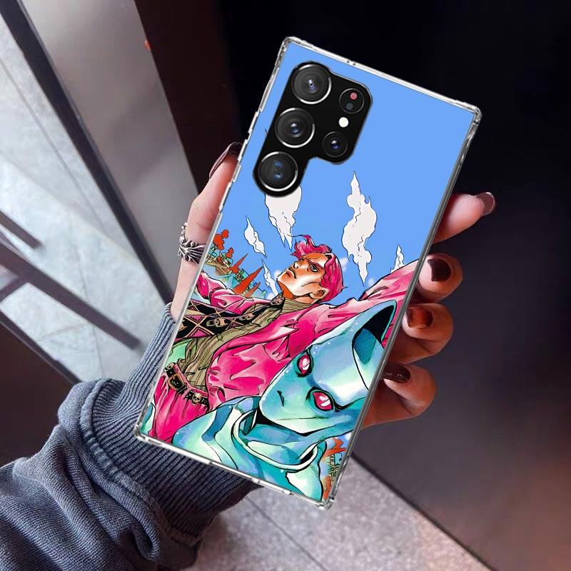 JoJo Kira Yoshikage Killer Queen Phone Case For Samsung Galaxy S26 S25 Edge S24 S23 Ultra S22 Plus S21 S20 FE Soft TPU Back Cove