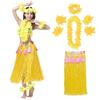 1 Set Hula Skirt High Elastic Eye-catching Plastic Fiber Hawaiian Hula Grass Skirt Set for Summer
