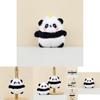 Charming Panda Plush Keychain Cute Short Plush Panda Doll Adorable Bag Accessory