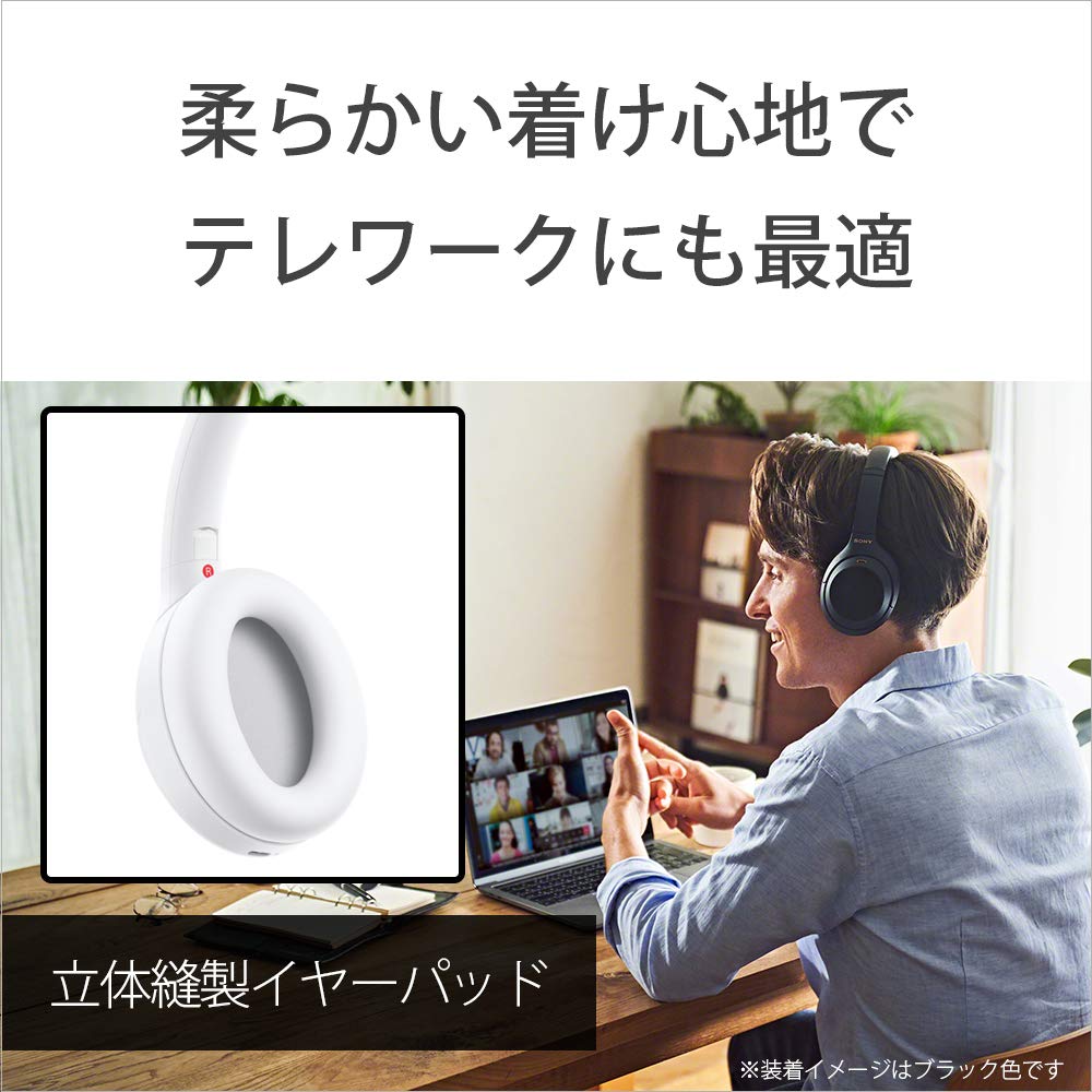 Беспроводные наушники Sony с шумоподавлением Silent White Alexa До 30 часов непрерывной работы Модель WM Silent White, сертифицированная 360 Reality Audio 2020 года
