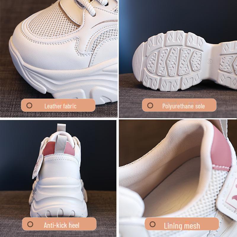 Женские сетчатые дышащие кроссовки Dad Shoes 2024 года на весну — универсальные повседневные кроссовки с толстой подошвой