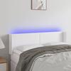 VidaXL LED Headboard Bedroom Furniture Double Bed Accessory Head of Bed Frame Interior White 3123047