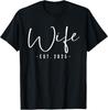 Wife Est 2025 Just Married Bride Honeymoon Couple Wedding T-Shirt Unisex T-Shirt