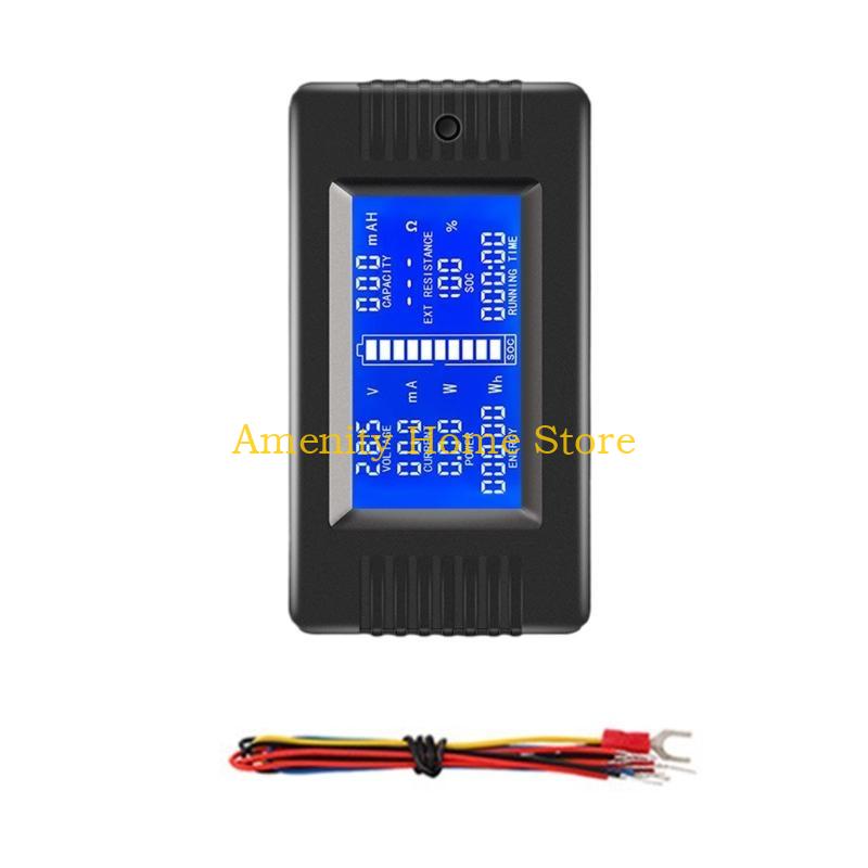 F26C Battery Capacity Indicator Coulomb Counter Gauge Electricity Current Car Power Voltmeter Voltage Electric Quantity Meter