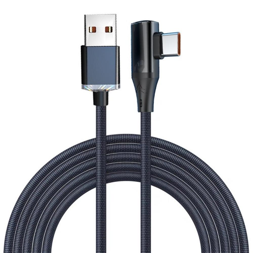 Кабель USB C - Type C 6A 120W, Г-образный 90 градусов, для телефона, супербыстрая зарядка, USB - TypeC, кабель для передачи данных для Samsung Huawei Oneplus
