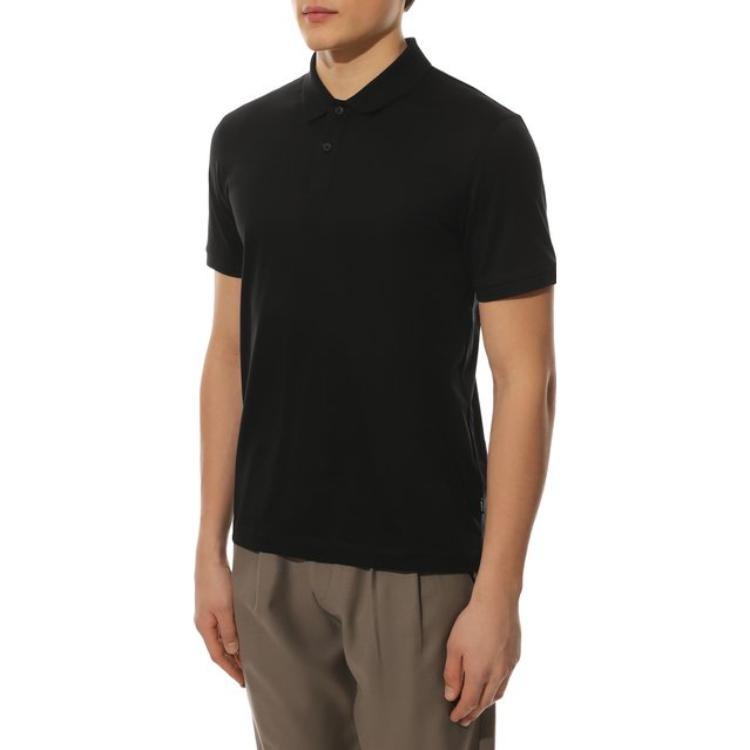 HUGO BOSS Polo Shirts Men's Black Polo Collar Moderate Straight Fit 50462524001