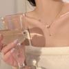 Elegant Pearl Pendant Necklace Women Minimalist Heart Charm Chain Titanium Steel With Gold Plating Lightweight