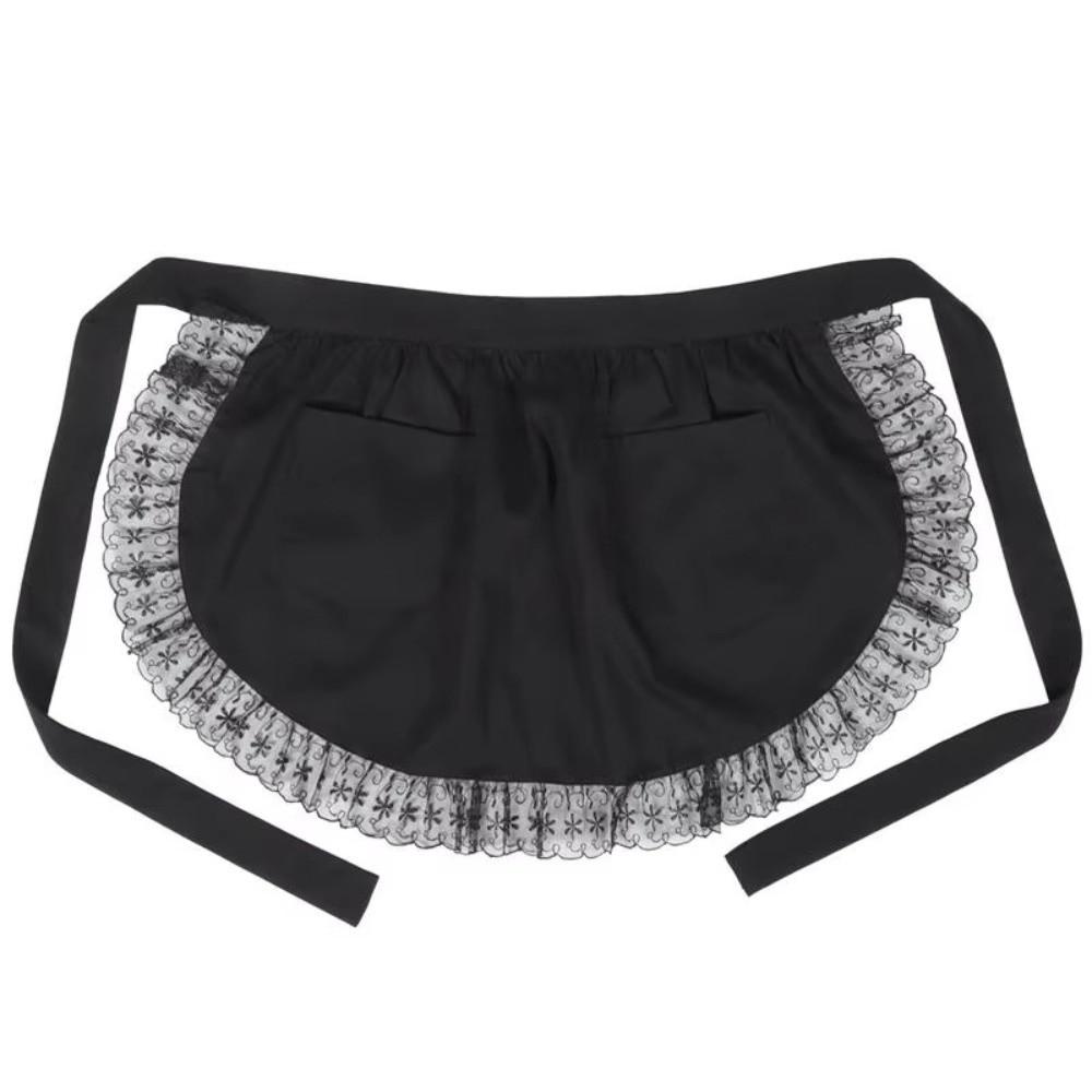 Винтажный полуфартук с двумя карманами Короткий фартук Сексуальный фартук в стиле Лолита для женщин