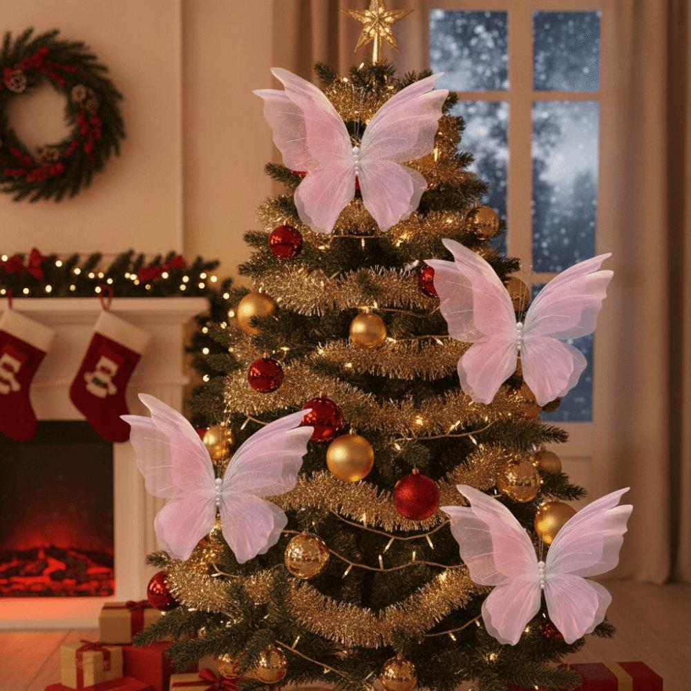 Realistic Hanging Butterfly Decor 3D Texture Artificial Butterfly Pendant Wedding Background