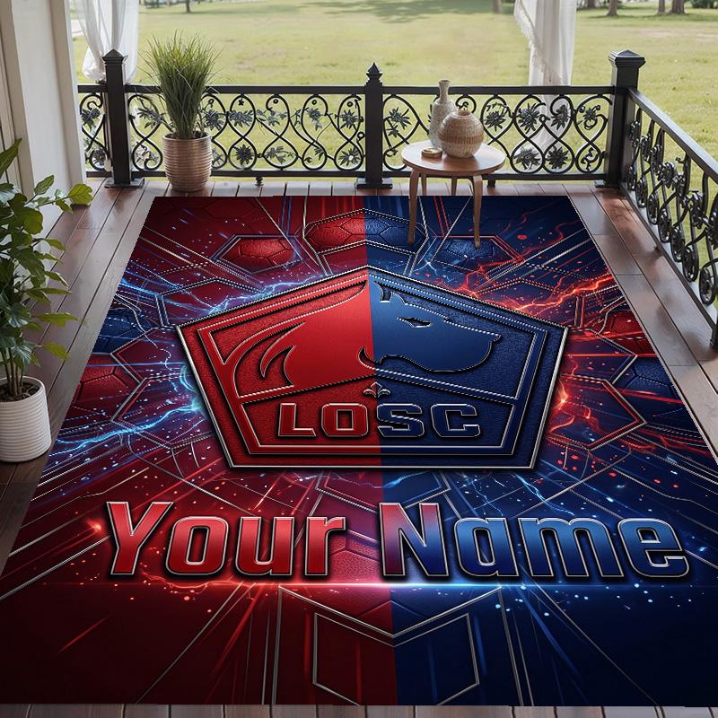 Custom Text Printed Rug LOSC Lille Non Slip Floor Carpet For Home Room Decor