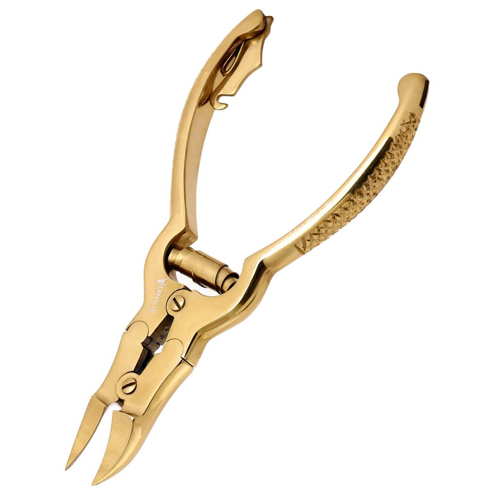 Nail Nippers For Thick Ingrown Nails Cuticle Clippers Scissors Manicure Spa Salon Gold