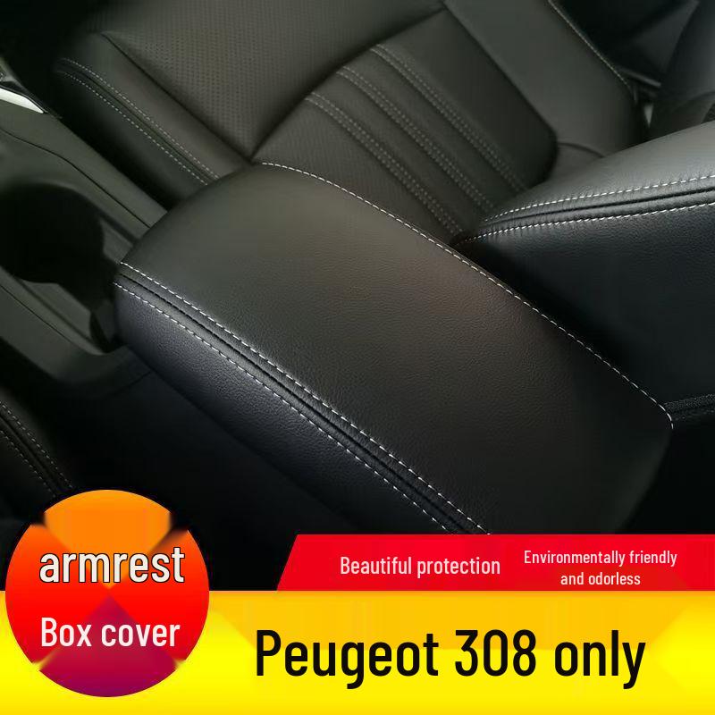 Кожаная накладка на подлокотник для двери Peugeot 308